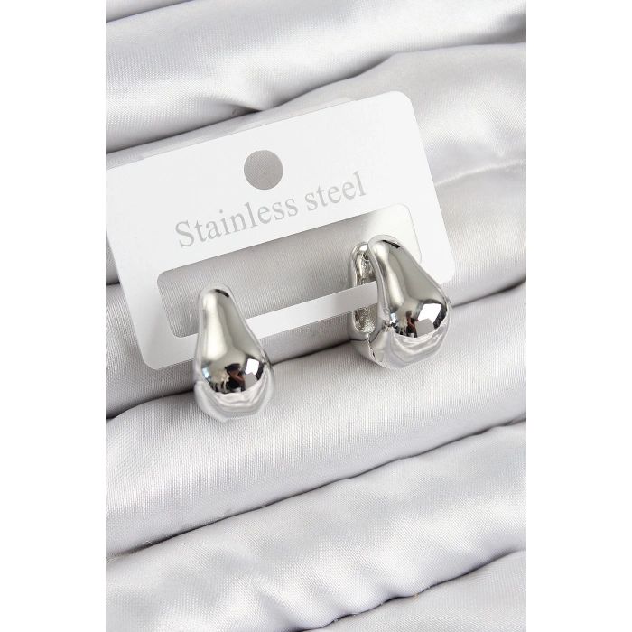 ÇOK SATAN Pirinç Halka Model Gümüş Renk Kadın Küpe