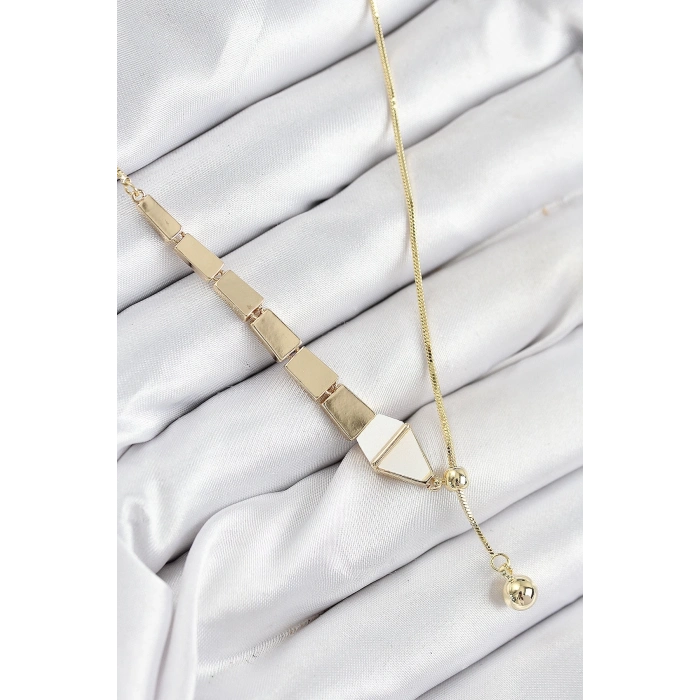 ÇOK SATAN Pirinç Yılan Model Gold Renk Asansörlü Kadın Kolye