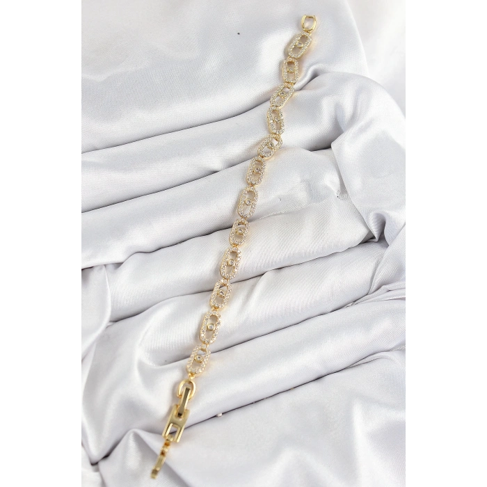 ÇOK SATAN Pirinç Zirkon Taşlı Messika Model Gold Renk VIP Seri Kadın Bileklik