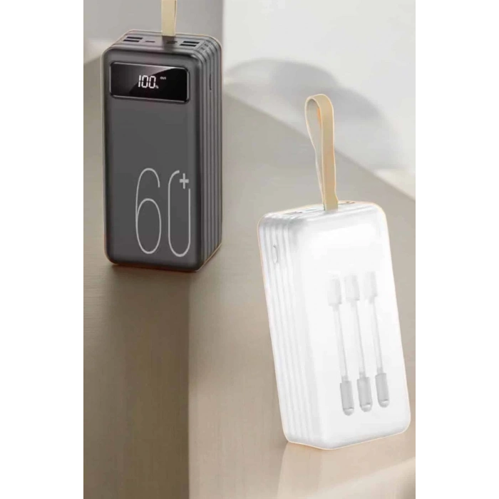 ÇOK SATAN Powerbank 60.000 Mah Hızlı Şarj 4 Çıkışlı Uzun Şarj Süreli Dijital Göstergeli