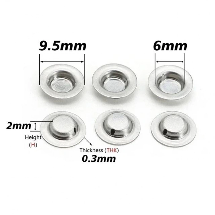 ÇOK SATAN Powermaster 18650 Lityum Pil Pozitif Kutup Ucu 9.5x6.0x2.0x0.3mm (50li Paket)