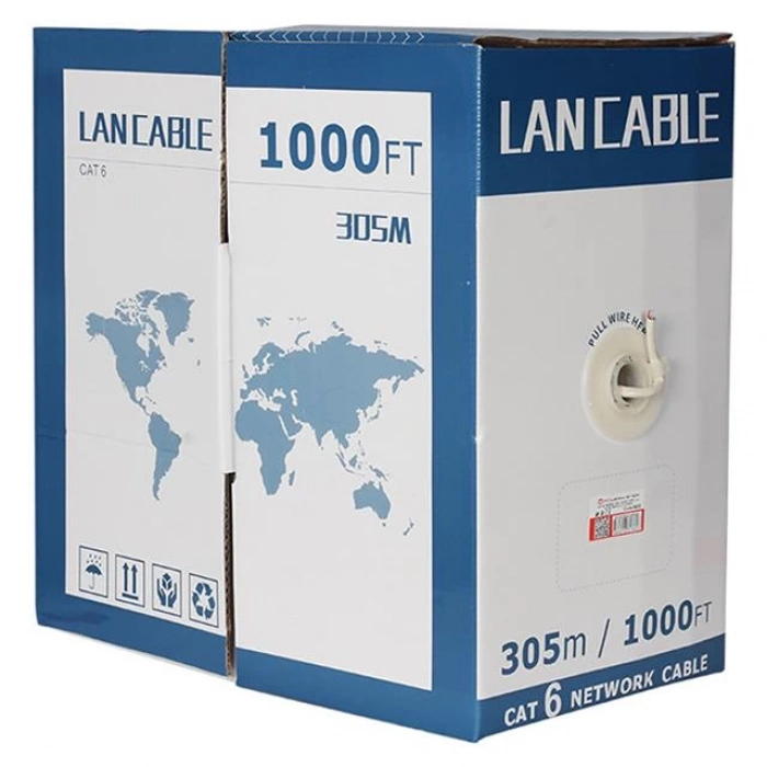 ÇOK SATAN Powermaster 24 Awg 0.57 Mm Saf Bakır 305 Metre Cat6 Kablo