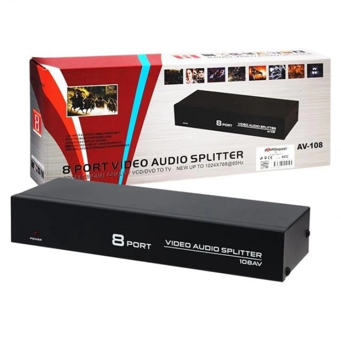 ÇOK SATAN Powermaster 8 Port Video Audio Splitter