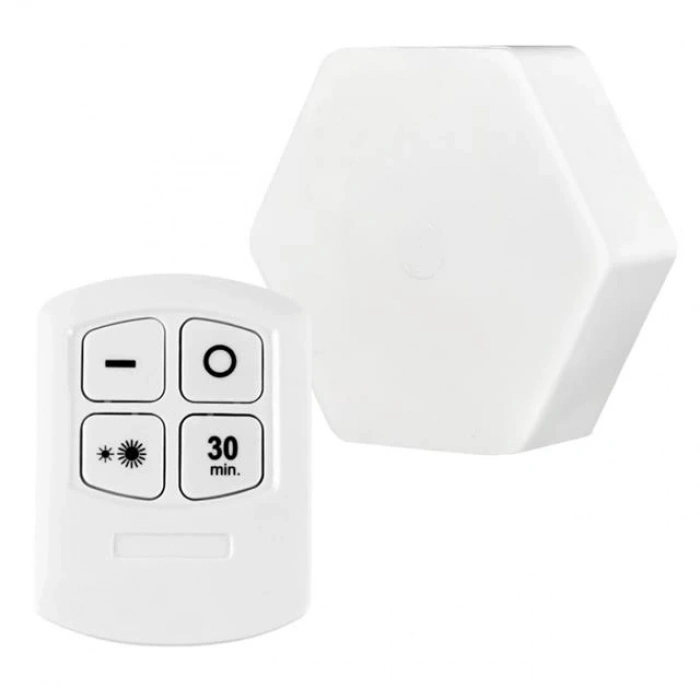 ÇOK SATAN Powermaster Mx-359 Tekli Altıgen Kumandalı Pilli Dokunmatik Tezgah Altı - Duvar Led Aydınlatma