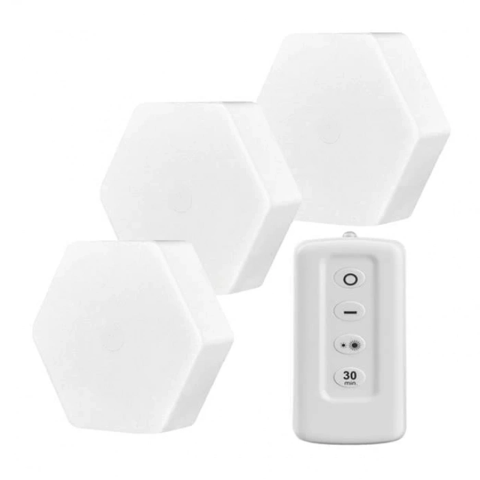 ÇOK SATAN Powermaster Mx-359 Üçlü Altıgen Kumandalı Pilli Dokunmatik Tezgah Altı Led Aydınlatma