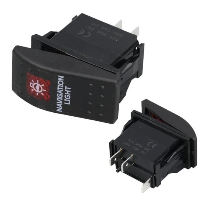 ÇOK SATAN Powermaster Navigasyon Sembollü Işıklı 3 Pinli On-off 12-24v Marin Switch