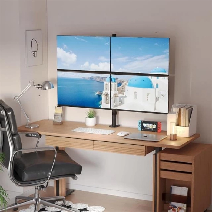 ÇOK SATAN Powermaster Pm-054 13-27 Dörtlü (Quad) Mekanik Lcd-led Gaming Monitör Tutucu Masa Stand Askı Aparatı