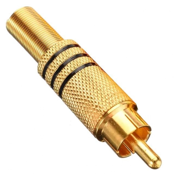 ÇOK SATAN Powermaster Pm-1290 Tos Rca Fiş Metal Gold Erkek Konnektör
