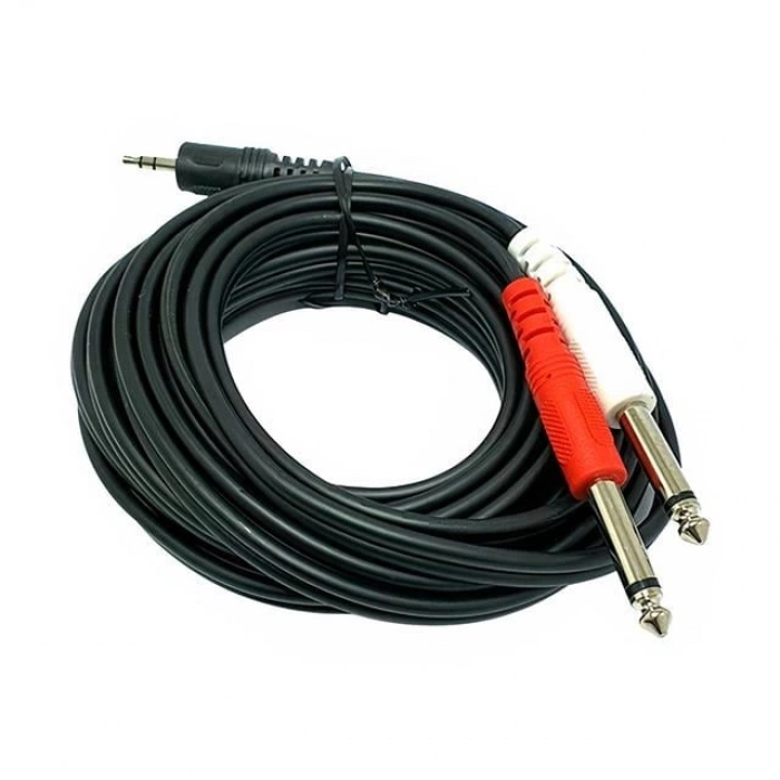 ÇOK SATAN Powermaster Pm-13934 3.5 Mm Stereo Erkek - 2x6.3 Mm Mono Erkek Ses Kablosu (5 Metre)