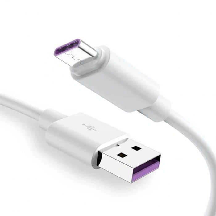 ÇOK SATAN Powermaster Pm-18299 Beyaz 5a Hızlı Şarj Destekli Usb Type-c Şarj Ve Data Kablosu (1 Metre)
