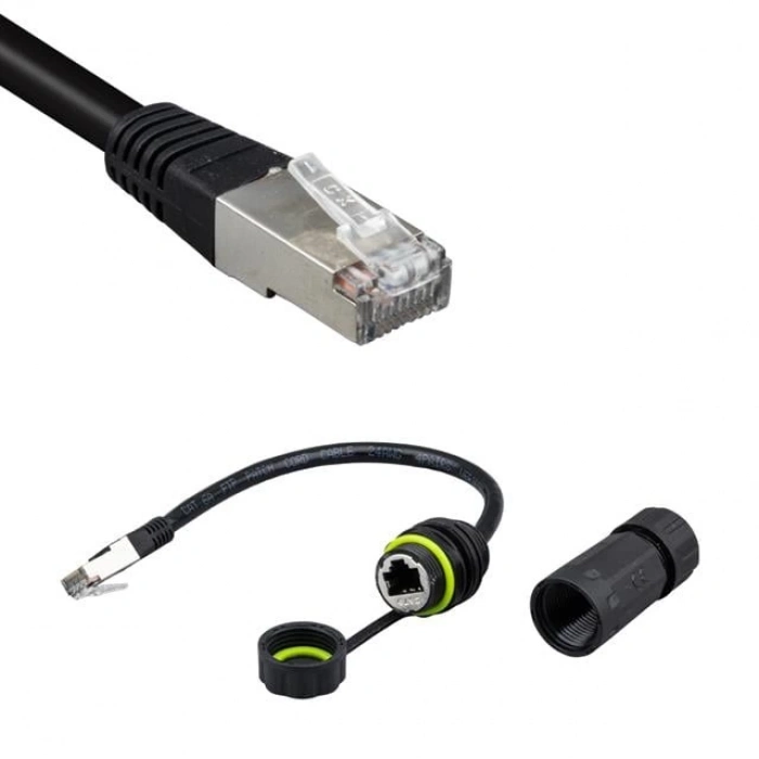 ÇOK SATAN Powermaster Pm-24593 Erkek - Dişi Ip68 Su Geçirmez Rj45 Konnektör