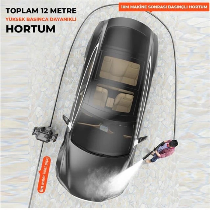 ÇOK SATAN Powermaster Pm-24688 Pratik Yüksek Basınçlı Araç Yıkama Makinesi