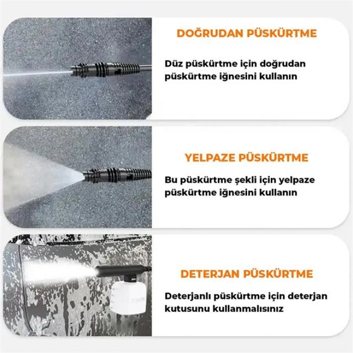 ÇOK SATAN Powermaster Pm-24688 Pratik Yüksek Basınçlı Araç Yıkama Makinesi