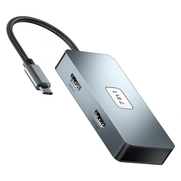 ÇOK SATAN Powermaster Pm-25078 7 İn Usb-c Hub Hdmi Usb 3.0 Type-c Çoklayıcı Dağıtıcı