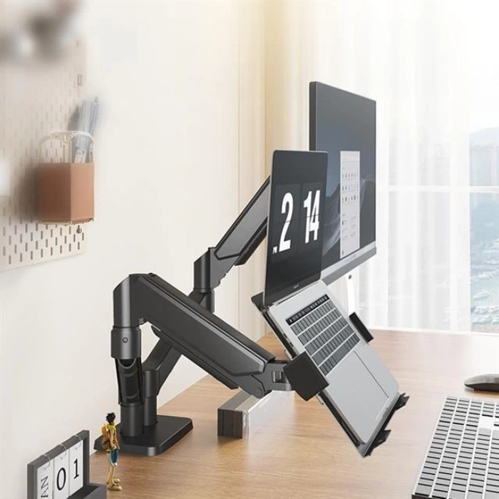 ÇOK SATAN Powermaster Pm-252d-j 13-32 Amortisörlü Stand Çift Kol Lcd-led Gaming Monitör Laptop Tutucu Masa Askı Aparatı