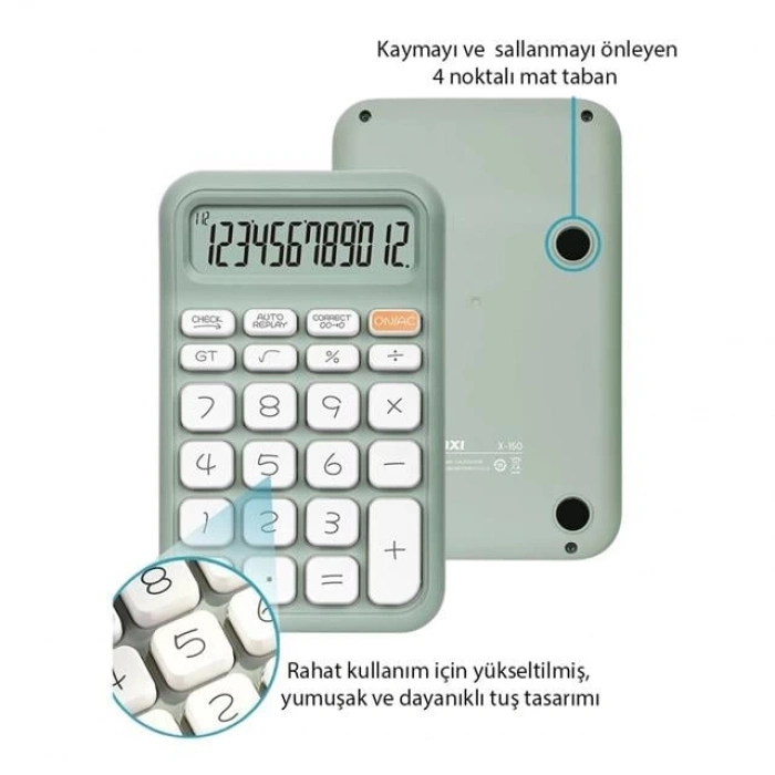 ÇOK SATAN Powermaster Pm-25410 Yeşil 12 Haneli Hesap Makinesi