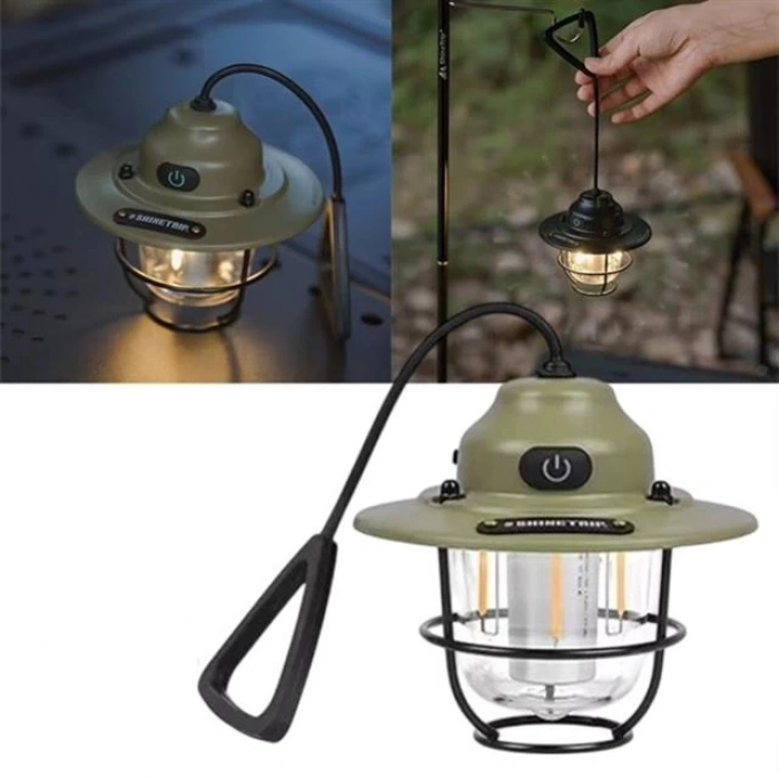 ÇOK SATAN Powermaster Pm-25439 Nostaljik 3 Filament 6 Smd Kamp Çadır Lambası Ampul 1200mah Type-c