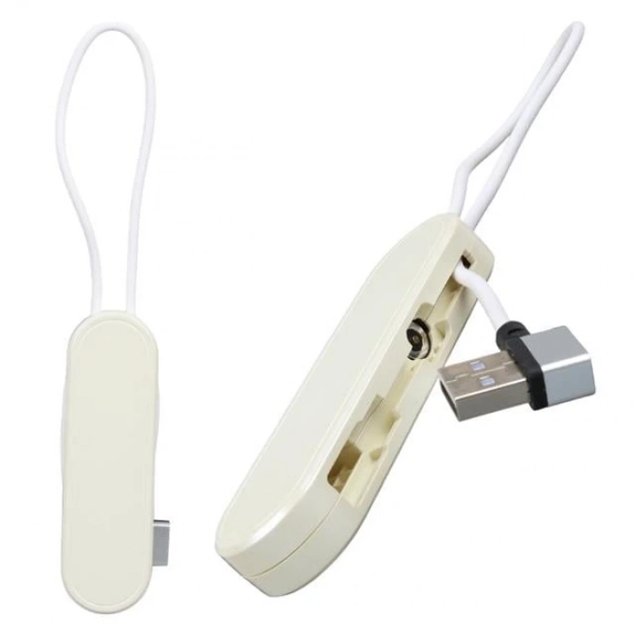 ÇOK SATAN Powermaster Pm-25905 Beyaz 3in1 (type C- Lightning-micro Usb) Manyetik Uç Taşınabilir Şarj Kablosu