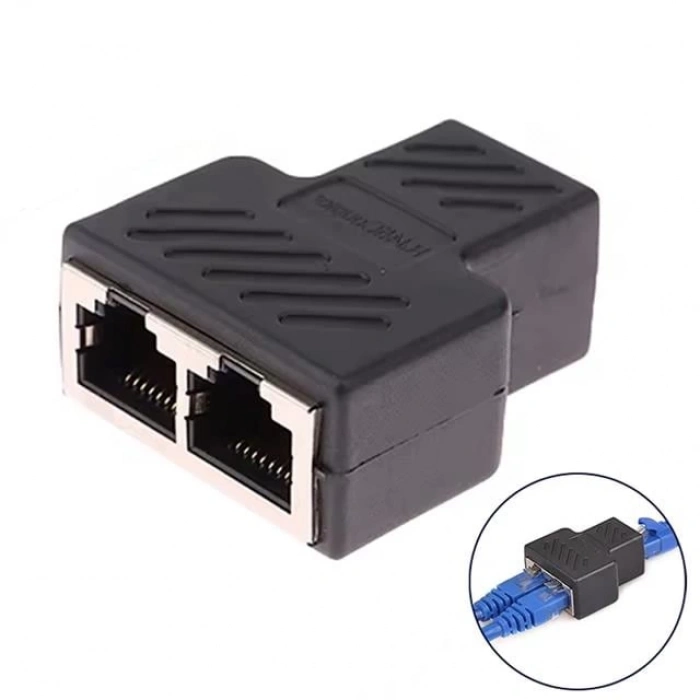 ÇOK SATAN Powermaster Pm-26130 Ethernet Rj45 To 2x Çoklayıcı Dişi Splitter Adaptör