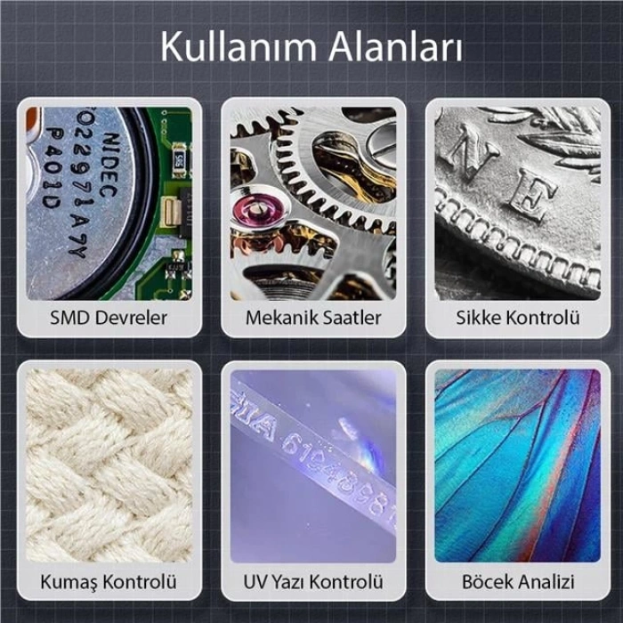 ÇOK SATAN Powermaster Pm-26234 Dijital Macro Kameralı Profesyonel Tamirci Mikroskop 500x Büyütme