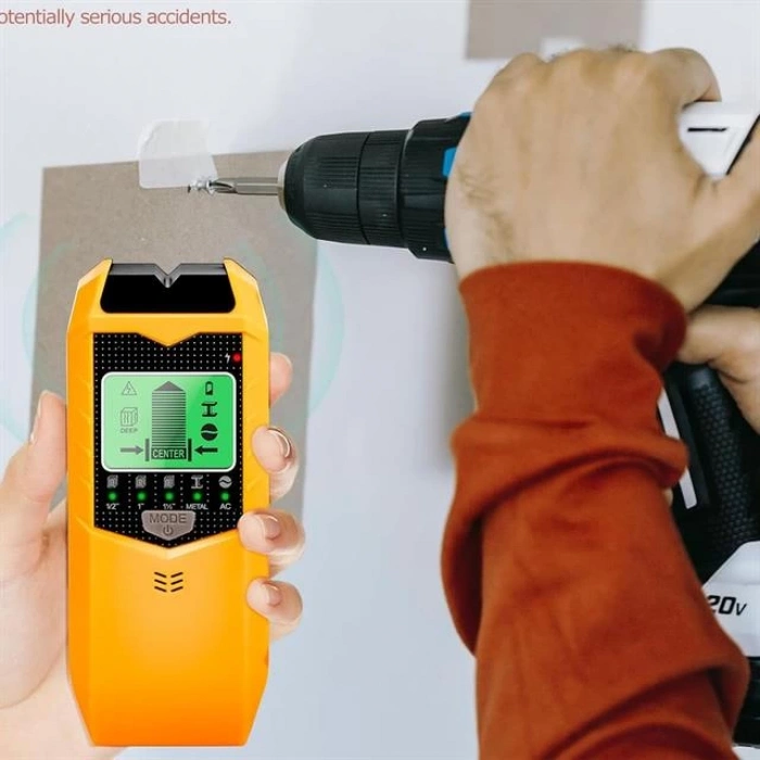 ÇOK SATAN Powermaster Pm-26593 Profesyonel 5in1 Lcd Ekranlı Çok Fonksiyonlu Saplama Bulucu Duvar Dedektörü