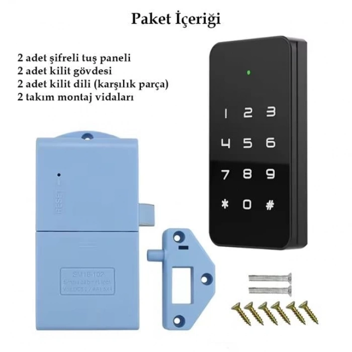 ÇOK SATAN Powermaster Pm-26728 Rfıd Ve Tuş Panelli Dijital Elektronik Kapı Dolap Kilidi (2li Paket)