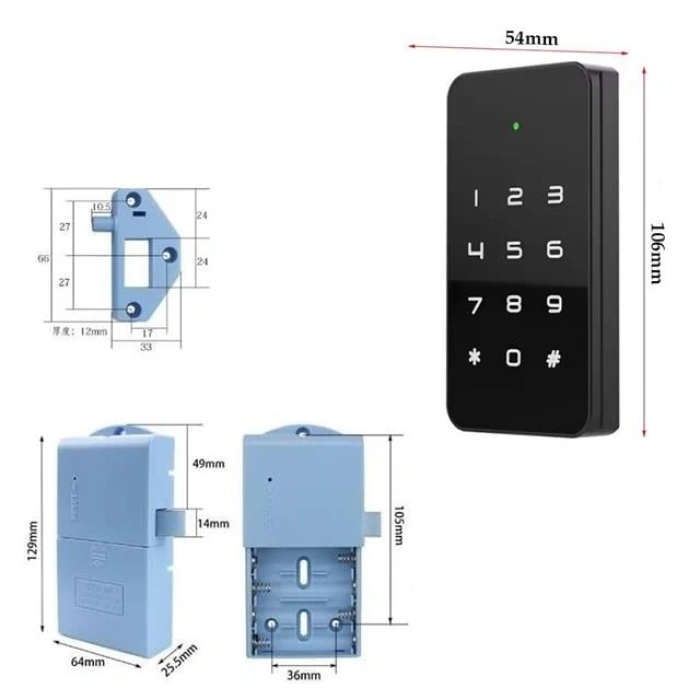 ÇOK SATAN Powermaster Pm-26728 Rfıd Ve Tuş Panelli Dijital Elektronik Kapı Dolap Kilidi (2li Paket)