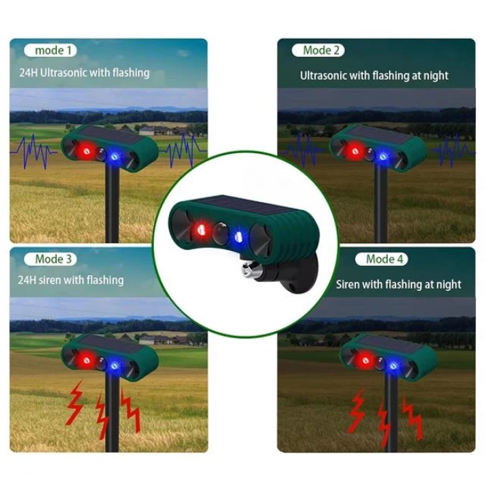 ÇOK SATAN Powermaster Pm-26951 Ultrasonic Sesli Hayvan Kovucu Alarm Cihazı Solar Panelli 1200mah