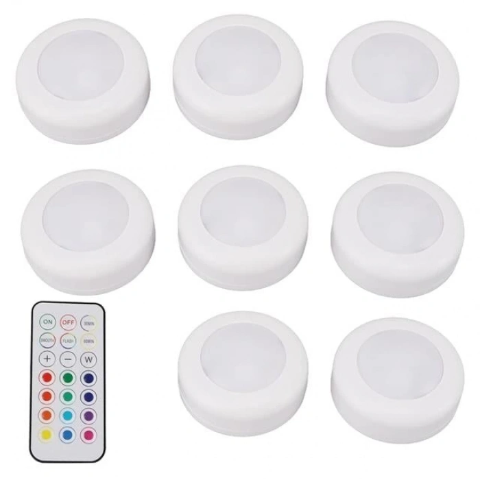 ÇOK SATAN Powermaster Pm-27186 Led Mobilya Merdiven Pilli Aydınlatma 3m Yapışkanlı Kumandalı Rgb + 4000k (8li Paket)