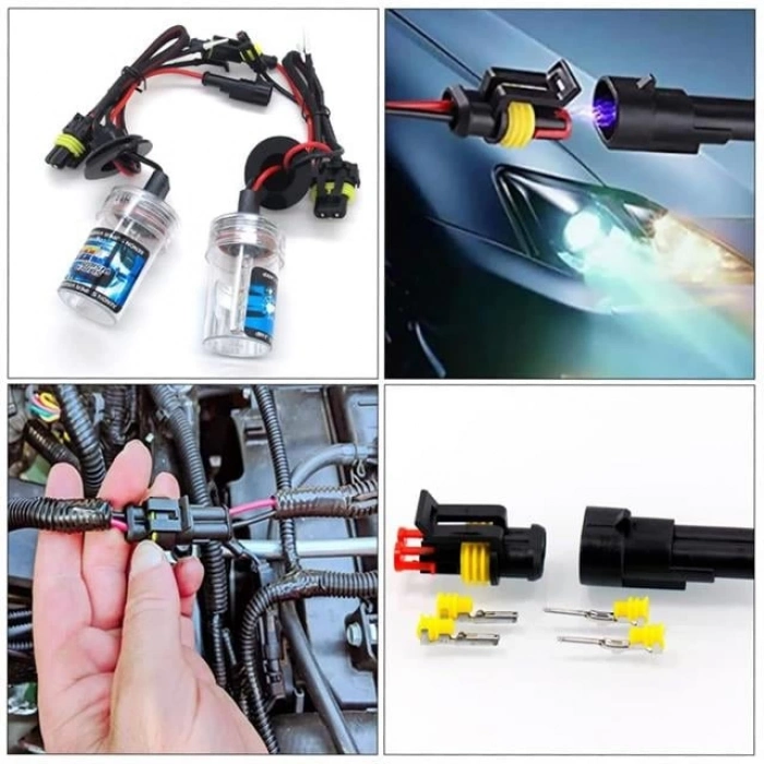 ÇOK SATAN Powermaster Pm-28532 Hıd Jst Konnektör Seti Oto Elektrik Kablo Soketleri Su Geçirmez 352 Parça