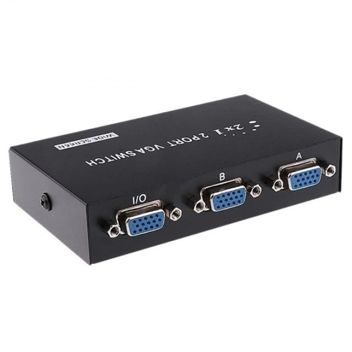 ÇOK SATAN Powermaster Pm-4263 2 Port Giriş 1 Çıkış Manuel Vga Splitter Toplayıcı Switch (2 Pc 1 Ekran)
