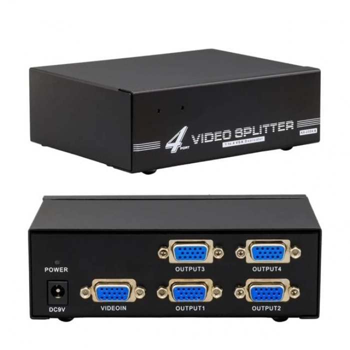ÇOK SATAN Powermaster Pm-6228 4 Portlu 250 Mhz Monitör Çoklayıcı Vga Splitter Dağıtıcı