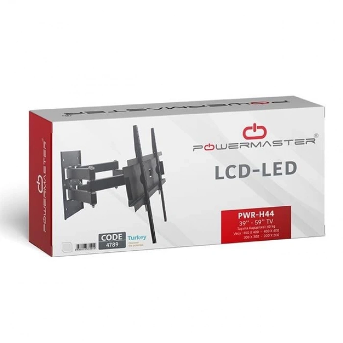 ÇOK SATAN Powermaster Pwr-h44 39-55 Çift Kollu Kilitli Hareketli Duvar Askı Aparatı