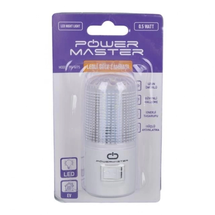 ÇOK SATAN Powermaster Ql-102 Ledli Anahtarlı Gece Lambası (0.5 Watt Saatte)