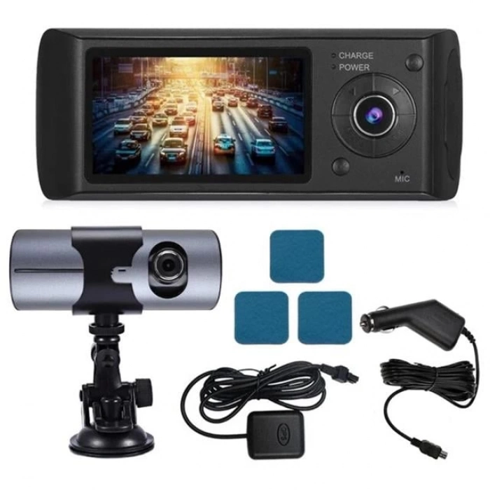 ÇOK SATAN Powermaster R300 Gps Destekli Çift Kameralı Araç İçi Dashcam Dvr Kamera Seti