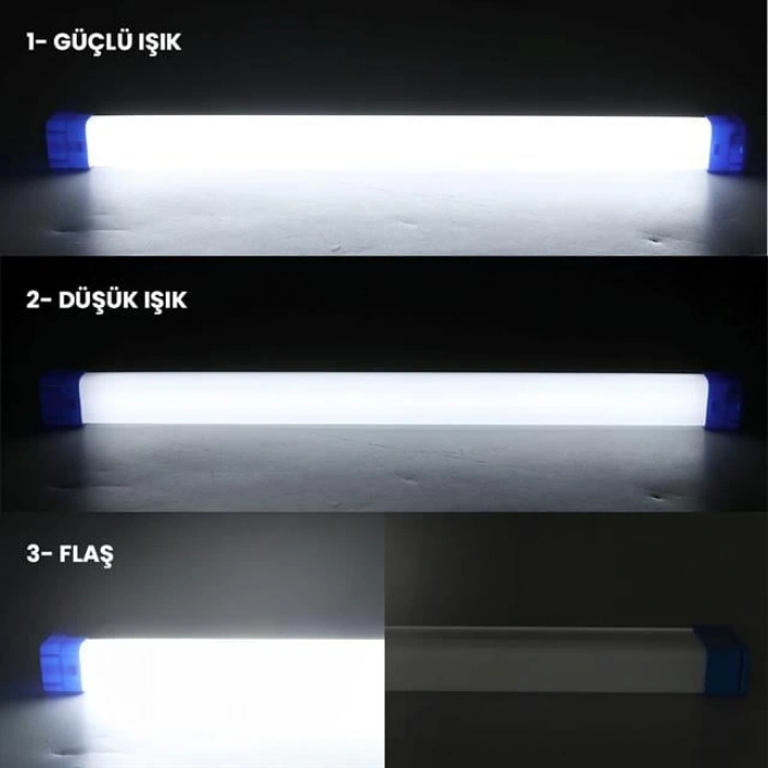 ÇOK SATAN Powermaster T530 32cm 40w Çubuk Portatif Led Işıldak Şarjlı Tüp Lamba 1200mah