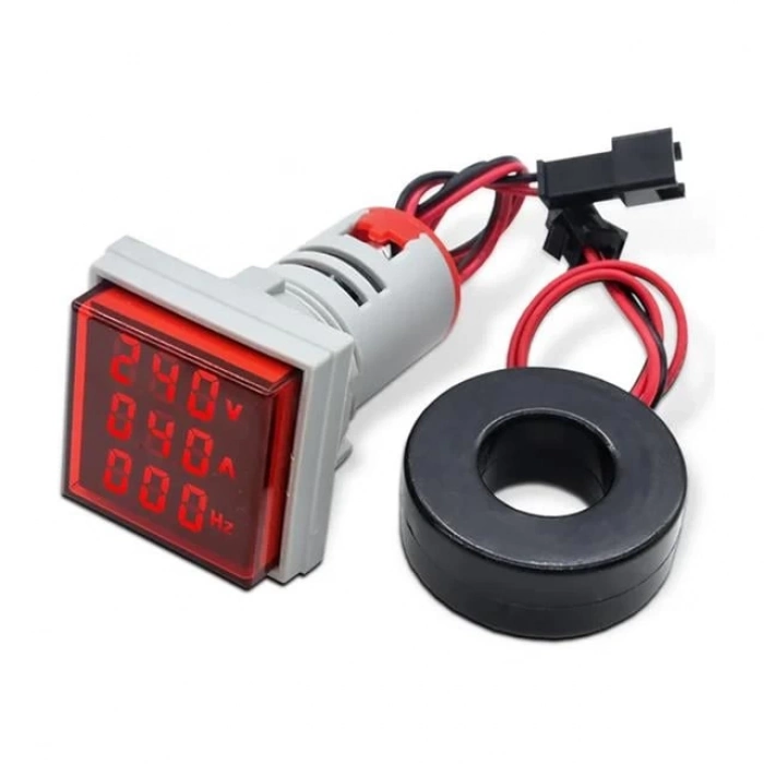 ÇOK SATAN Powermaster Voltampermetre 50-500v 0-100a Ac Kare Kırmızı (ad22-22vas)