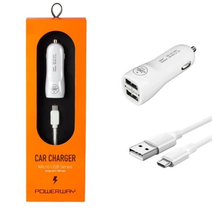 ÇOK SATAN Powerway 3.1a Micro Usb Araç Çakmaklık Şarj Aleti X233