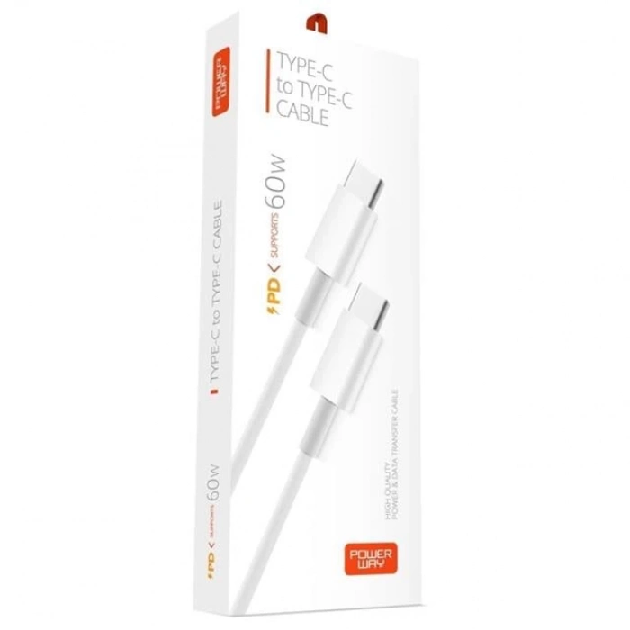 ÇOK SATAN Powerway Pd60 Type-c To Type-c 60w 1 Metre Hızlı Şarj Ve Data Kablosu