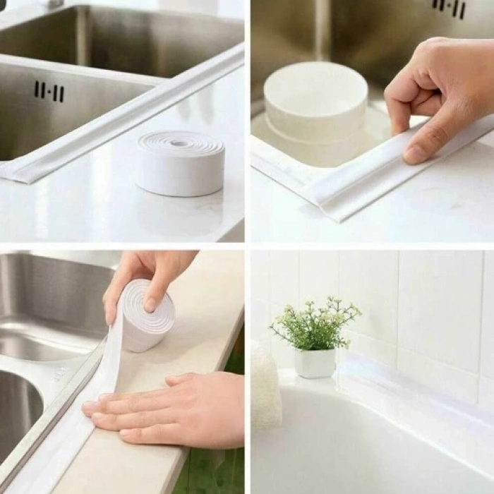 ÇOK SATAN Pratik Beyaz Su Sızdırmaz Lavabo Kenar Bandı (3.2m)