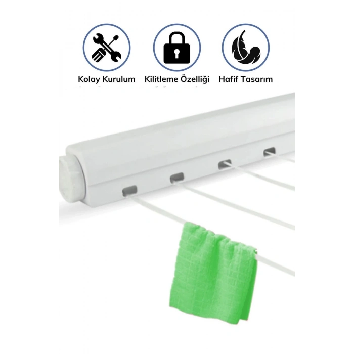 ÇOK SATAN Pratik Portatif Yeni Nesil Çek As Kolay Askılık 5 Ipli Askılık