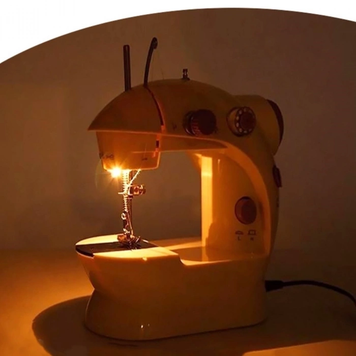 ÇOK SATAN Pratik Taşınabilir Elektrikli veya Pilli Seyahat Tipi Hız Ayarlı Kademeli Dikiş Makinesi