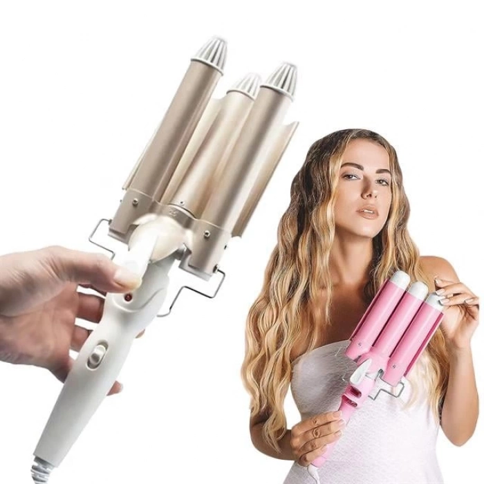 ÇOK SATAN Premio T-0042 Triple Su Dalgası Profesyonel Saç Şekillendirici Maşası