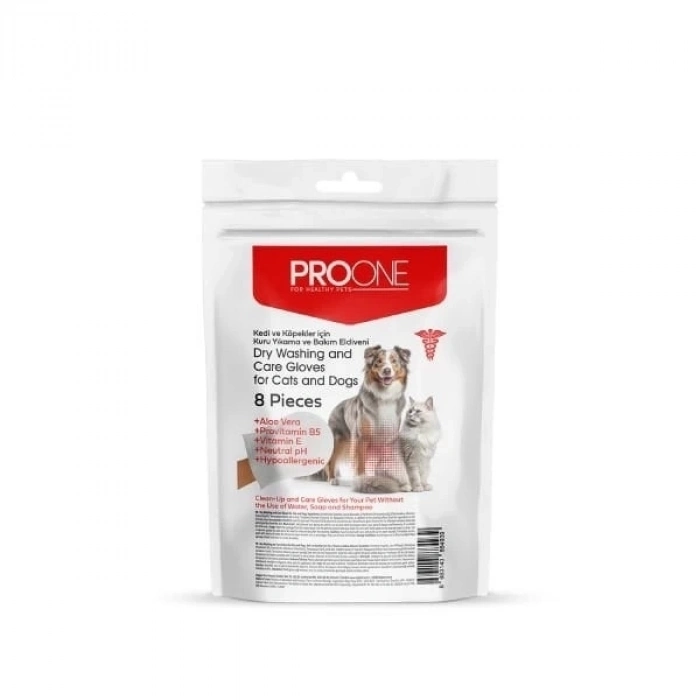 ÇOK SATAN Pro One Kedi ve Köpekler için Kuru Yıkama ve Bakım Eldiveni 8 Adet