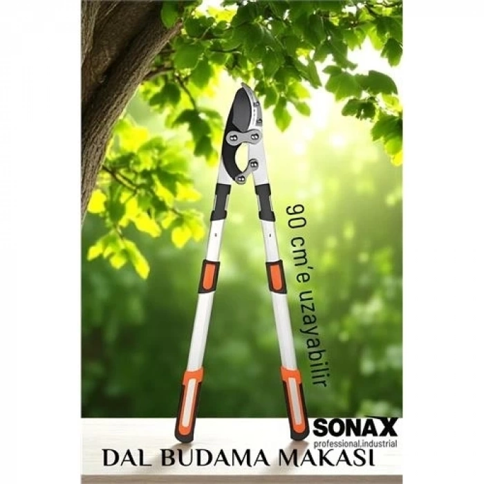 ÇOK SATAN Profesyonel Dal Ağaç Budama Makası Teleskopik Uzamalı 90 cm