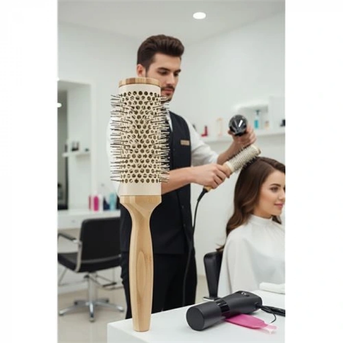 Profesyonel Kuaför 62 mm Ceramic Ionic Nano Fön Fırçası – 27 cm Uzunluk, Profesyonel Kuaför Serisi