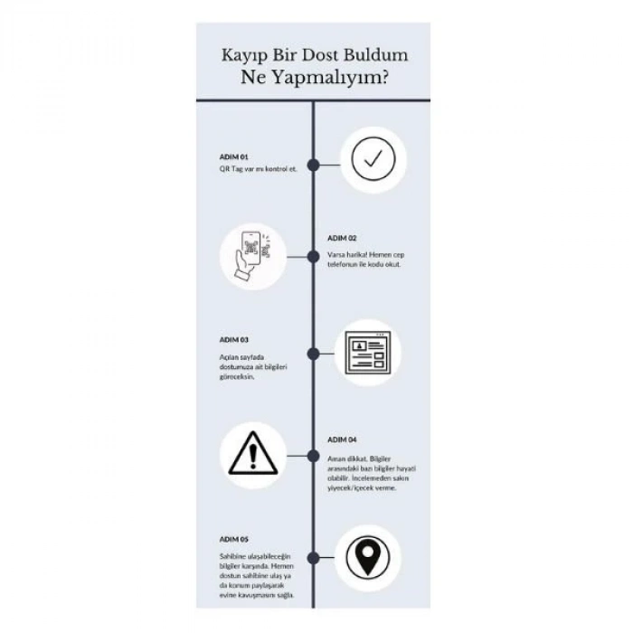 ÇOK SATAN ProOne Qr Tag Smart Id İsimlik Kedi ve Köpek Künyesi 1 Adet