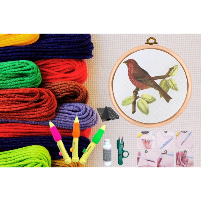 ÇOK SATAN Punch Seti Nakış Seti Kasnaklı Kendin Yap Seti Seri 24