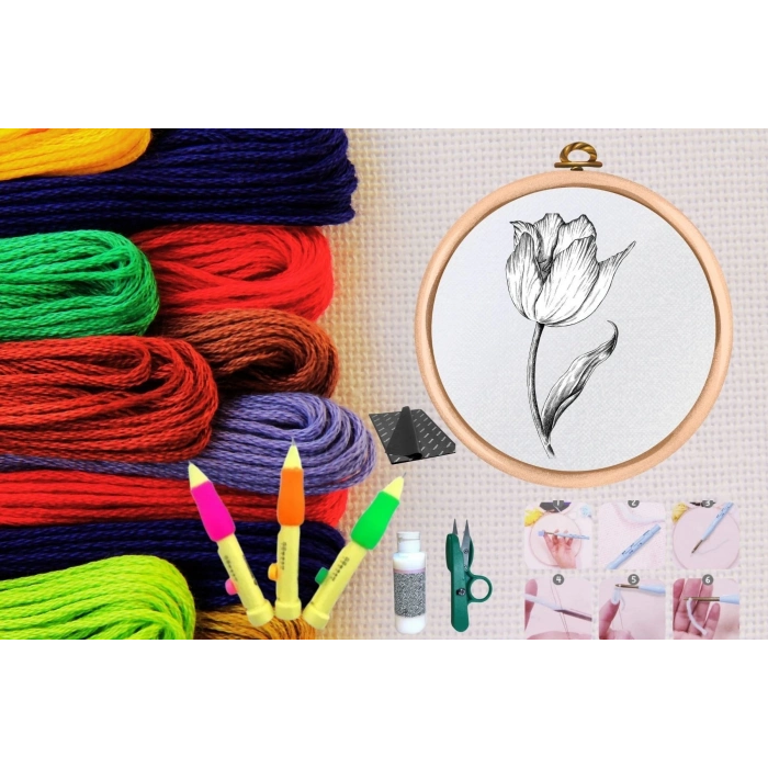 ÇOK SATAN Punch Seti Nakış Seti Kasnaklı Kendin Yap Seti Seri 27