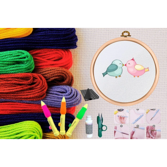 ÇOK SATAN Punch Seti Nakış Seti Kasnaklı Kendin Yap Seti Seri 29